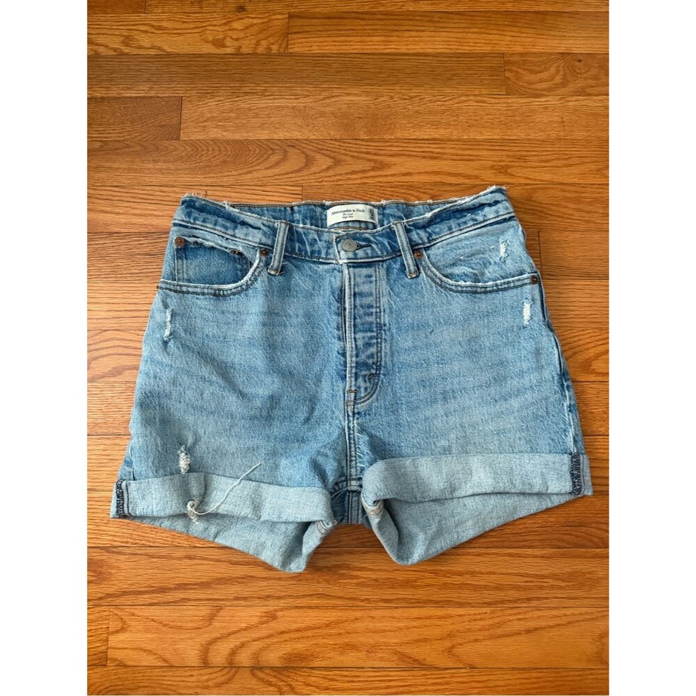 Abercrombie and Fitch the dad high rise shorts size 27 4